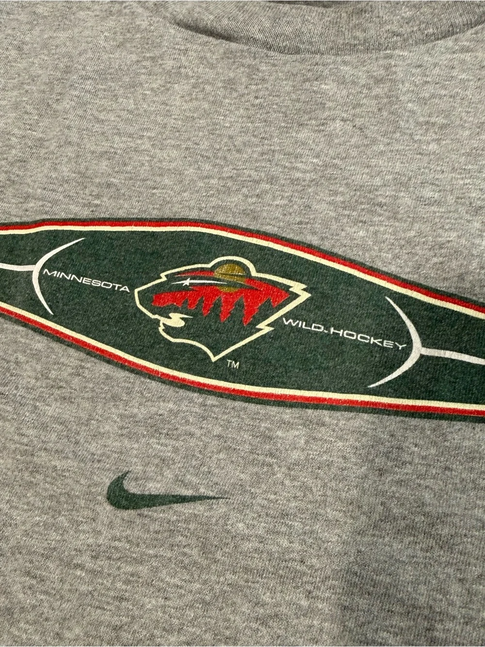 Vintage Nike center swoosh long sleeve t shirt large men’s Minnesota Wild Hockey